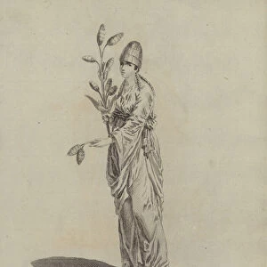 Habit of a Woman of East India in 1581 (engraving)
