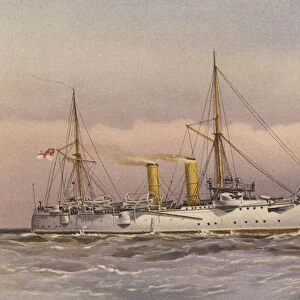 HMS Magicienne, 2nd class cruiser (colour litho)