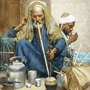 The Hookah (The Old Carpet Seller) (oil on canvas)