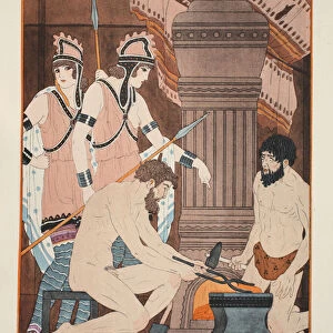 Hot coals, illustration from The Works of Hippocrates, 1934 (colour litho)