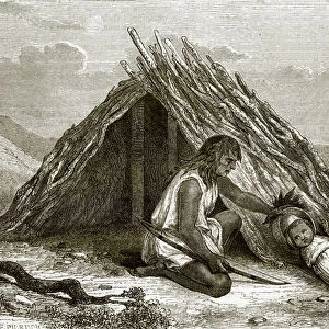 Hut of Chimehwhueb Indians