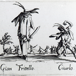 I Balli de Spessanei, or Le Grande Chasse, c. 1622 (engraving) (b / w photo)