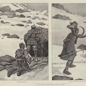 Ibex-Shooting in India (engraving)