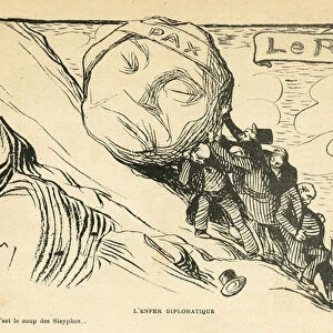 Illustration in Le Rire, 28 / 12 / 12 - diplomatic hell - War 14-18 (engraving)