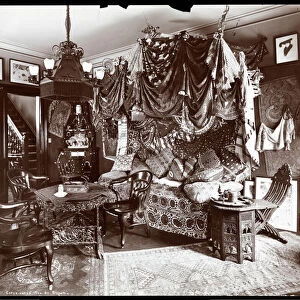 The interior of the residence of Lillian Russell, New York, 1904 (silver gelatin print)