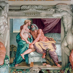 Jupiter and Juno Fresco by Annibale Carracci (Annibal Carrache) (1560-1609)