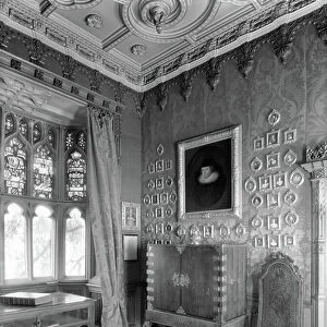 Katherine Parr's bedroom, Sudeley Castle, Gloucestershire, from Country Houses of the Cotswolds (b/w photo)