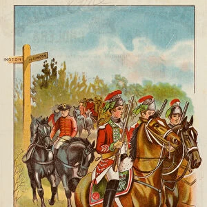 The Kings Escort in the Year 1760 (colour litho)