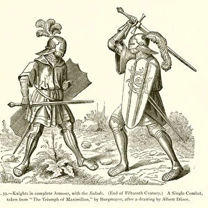 Knights in complete Armour, with the Salade (engraving)