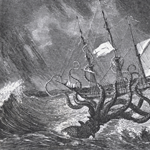 The Kraken, as Seen by the Eye of Imagination, illustration from John Gibson s