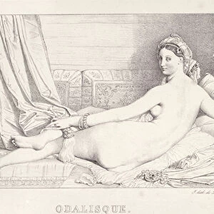 L Odalisque Couchee, 1825 (litho & carbon ink on paper)