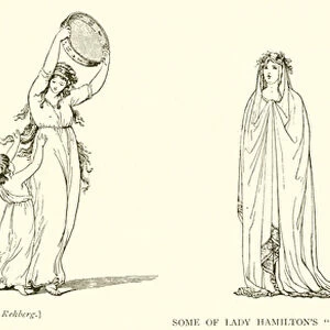 Some of Lady Hamiltons "Attitudes"(engraving)