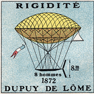 Les balloons: ballon haubanne by Henri Dupuy de Lome (1816-1885) in 1872