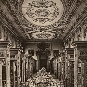 The Library, Queens College, Oxford (b / w photo)