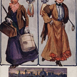 Life in London, Mary Ann from the country transformed into Marion in town (colour litho)