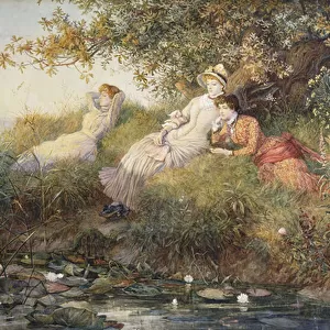 The Lotus Eaters, 1883 (pencil and watercolour heightened with white)