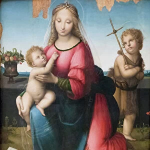 Madonna and Child with the Young St John, Andrea Piccinelli known as il Brescianino (oil on panel)
