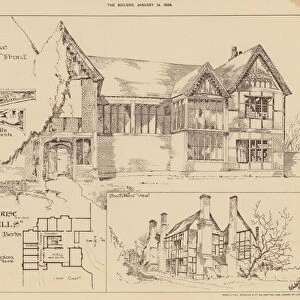Manor House of "Ockwell s"near Maidenhead, Berks (engraving)
