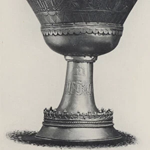 Mazer Bowl (circa 1480) called the Foundress Cup at Pembroke College Cambridge (engraving)