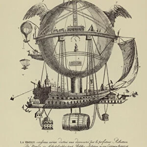 Minerva, design for a flying ship by Belgian balloonist and stage magician Etienne-Gaspard Robert, 1804 (engraving)