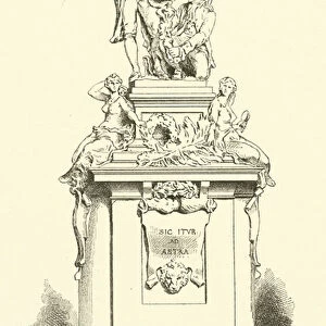 Monument des freres Montgolfier, a Annonay (engraving)