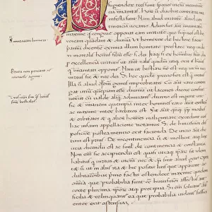 Ms. 228, f. 54v: Page from Aristotles Nicomachean Ethics and Politics