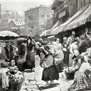 Mulberry Bend Italian Colony in New York, illustration in Harpers Weekly