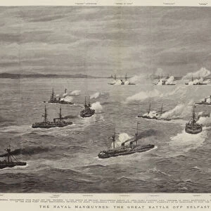 The Naval Manoeuvres, the Great Battle off Belfast (engraving)