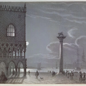 Nocturnal Scene of Palazzo Ducale and the Two Columns, Venice