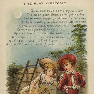 Nursery rhyme: The Play Welcome (chromolitho)