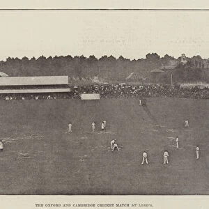 The Oxford and Cambridge Cricket Match at Lords (b / w photo)