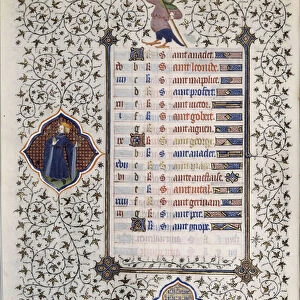 Page of the manuscript "Les Tres Riches Hours du Duke Francois de Guise"