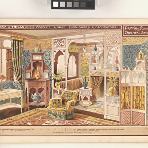 Page from Useful Artistic Furniture, c. 1900 (colour litho)