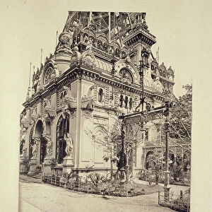 The Palace of the Empire of Brazil (Champ-de-Mars) from L'Album de l'Exposition 1889 by Glucq, Paris 1889 (litho)