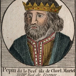 Portrait of Pepin III dit Pepin le Brief (714-768) king of France - Pepin III (714-768