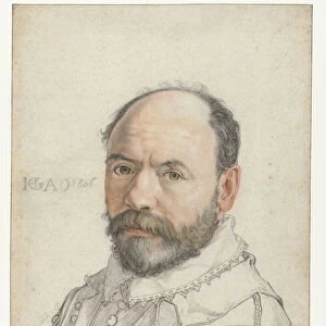 Portrait of Pierre Francheville (Francavilla), 1590-91 (chalk on paper)