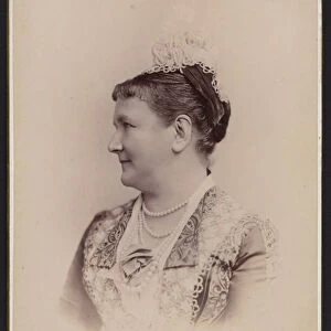 Portrait, Last Queen of Saxony, formerly Princess Carol of Sweden (b / w photo)