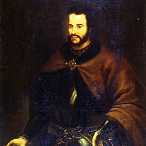 Portrait of Tsar Ivan the V Alexeyevich (1666-96) (oil on canvas)