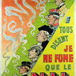 Poster advertising the cigarette brand, Le Nil (colour litho)