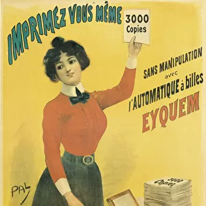 Poster advertising Eyquem printers (colour litho)