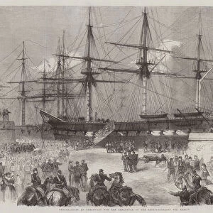 Preparations at Cherbourg for the Departure of the Reinforcements for Mexico (engraving)