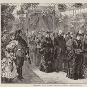 The Prince and Princess of Wales at Manchester, Procession in the Exhibition Building (engraving)