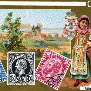 Roumanian Postage Stamps, 1897 (colour litho)