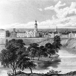 Salford from the Crescent, from Great Britain Illustrated, engraved by Edward Francis