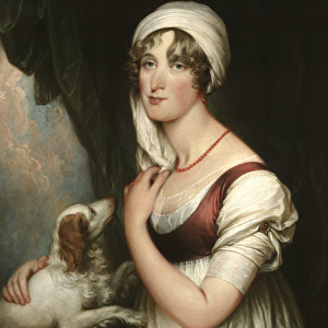 Sarah Trumbull with a Spaniel, c. 1802 (oil on canvas)