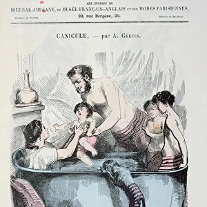 Scorching Heat: The Family Bath, front cover of Le Petit Journal pour Rire, c
