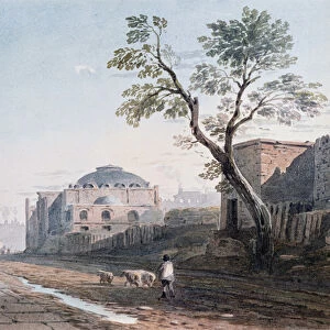 Scotch Church and the remains of London Wall, 1818 (w / c on paper)