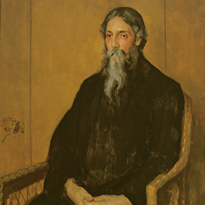 Sir Rabindranath Tagore (oil on canvas)