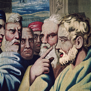 Tapestry depicting the Acts of the Apostles, the Blinding of Elymas (detail of astonished