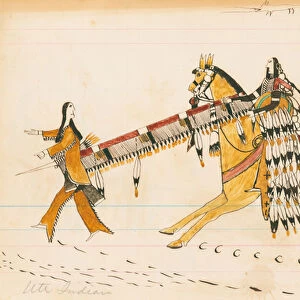 Ute Indian, 1874-75 (pen, ink & w / c on ledger paper)